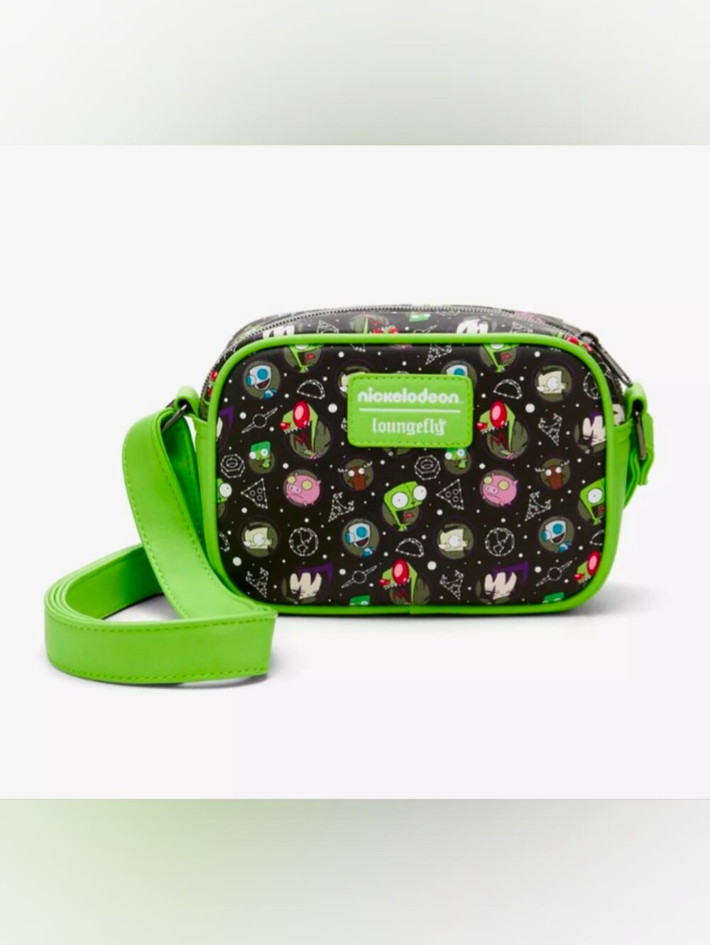 Loungefly Invader Zim Constellations Camera Crossbody Bag Black Green Purse New